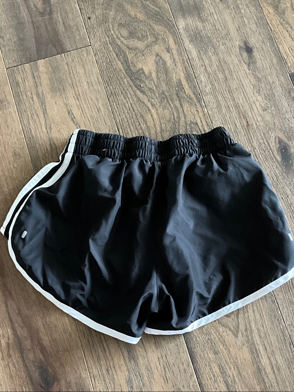adidas Black Athletic Shorts with White Piping - Picture 3 of 3